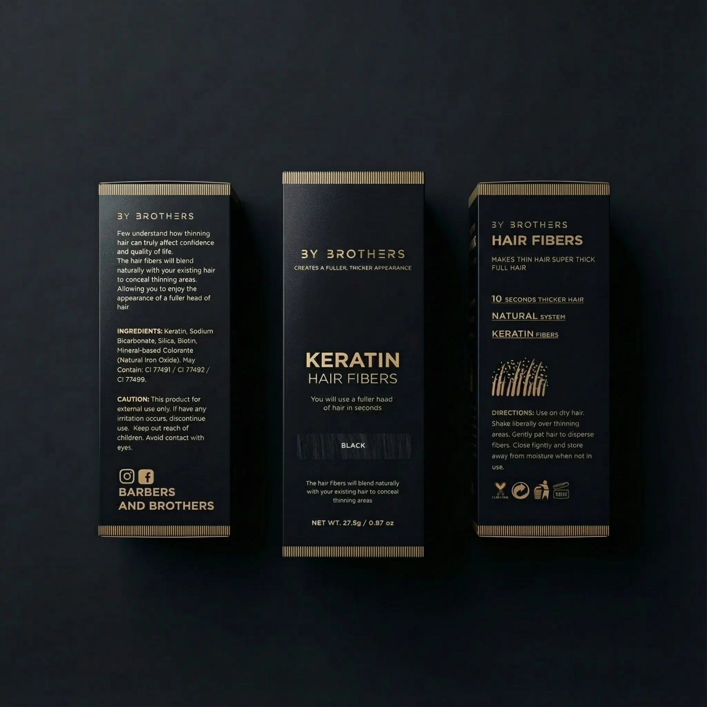 KERATIN HAIR FIBERS black