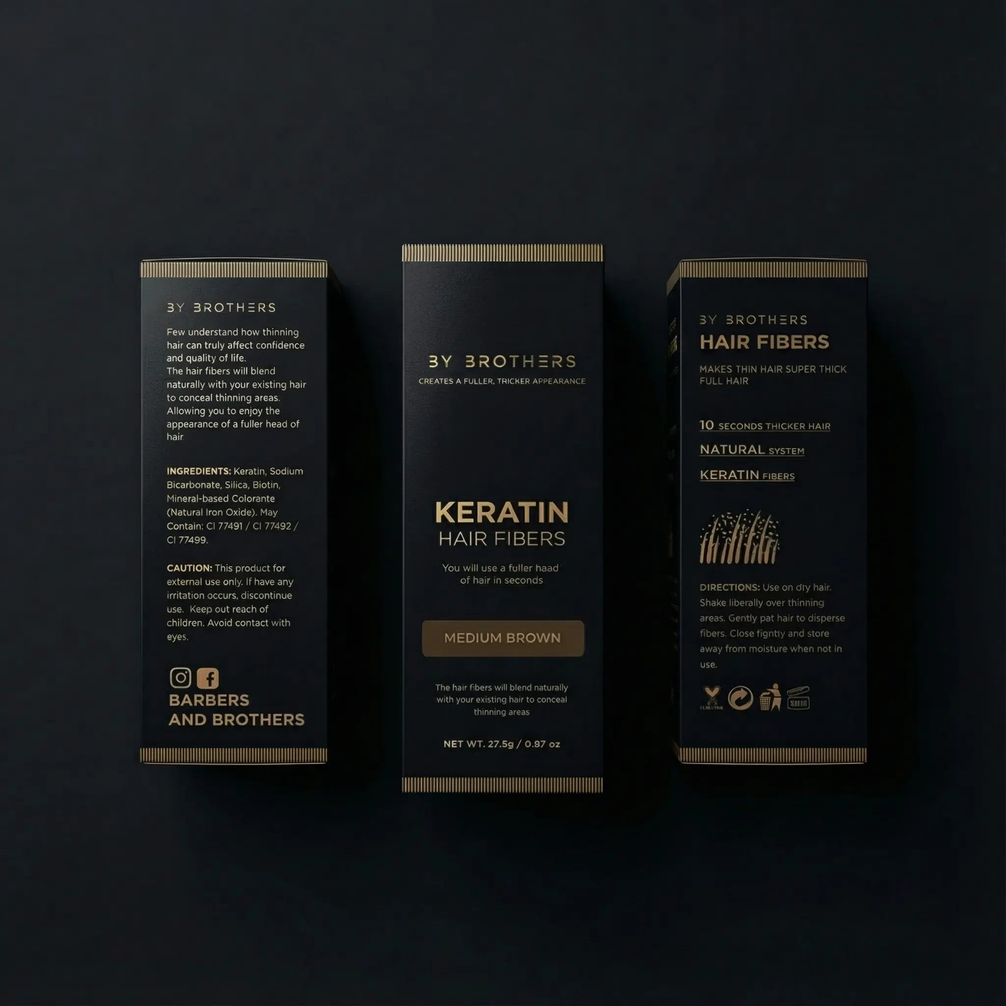 KERATIN HAIR FIBERS medium brown