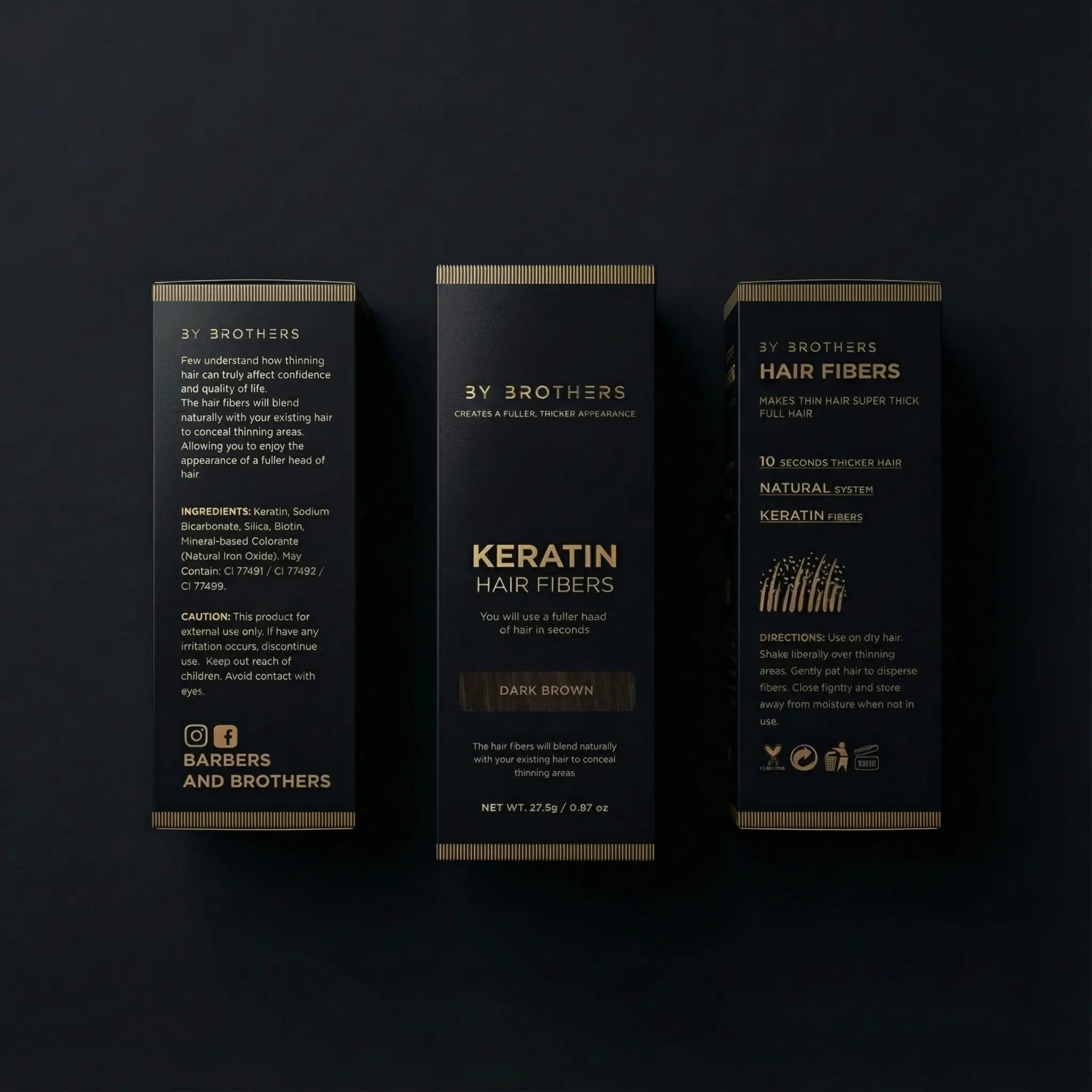 KERATIN HAIR FIBERS dark brown