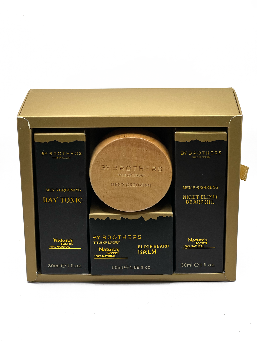 BY BROTHERS Beard Kit | Beard Oil, Balm & Brush for Fuller Beard