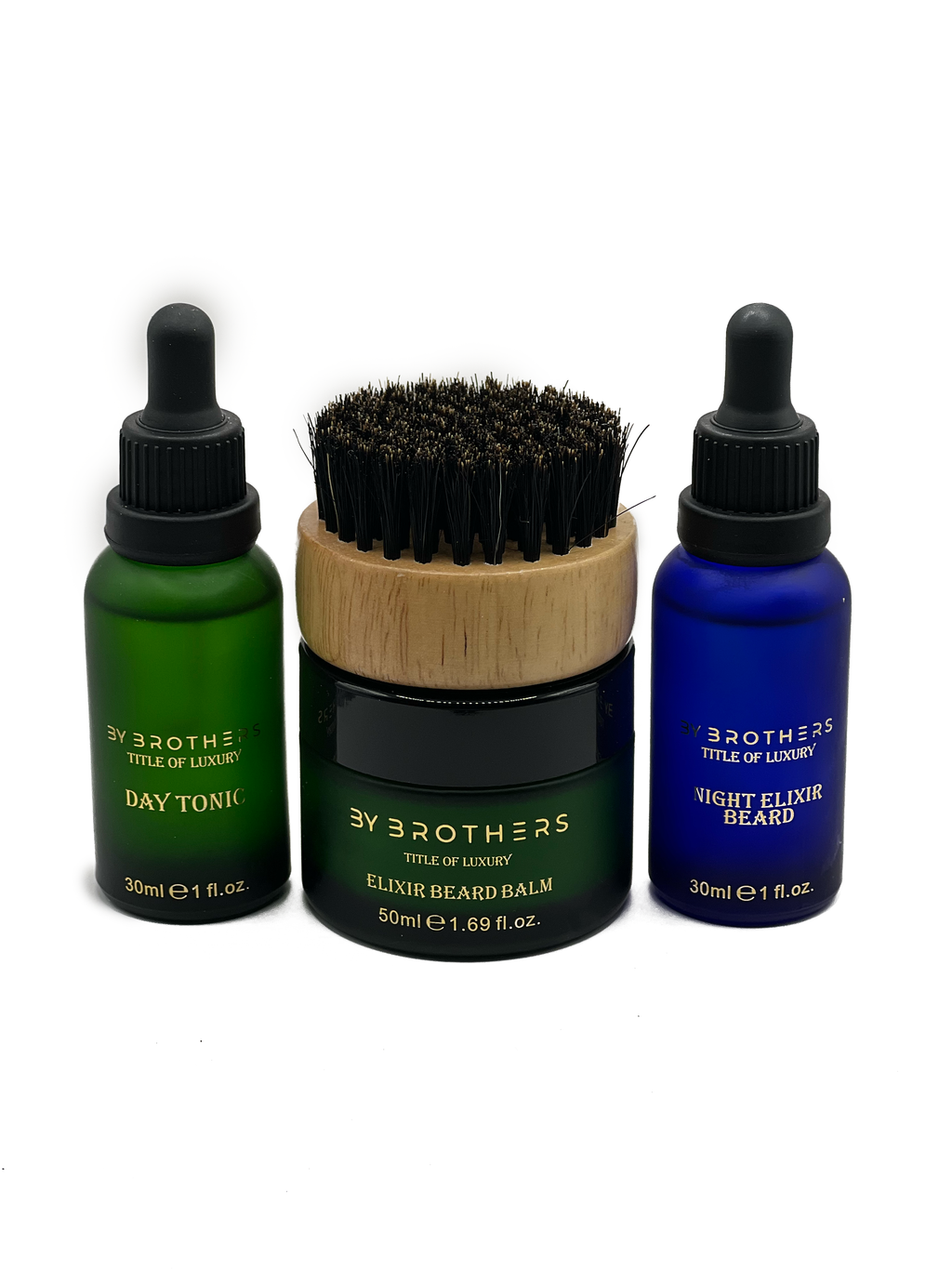 BY BROTHERS Beard Kit | Beard Oil, Balm & Brush for Fuller Beard